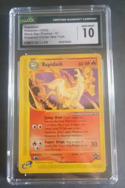 Rapidash [Pokemon Center NY] 51/53 Wotc Promo Regular CLEAN CGC 10 - Image 1