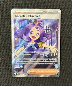 Pokemon TCG Acerola’s Mischief 165/132 Ultra Rare English Mega Evolution NM - Image 1