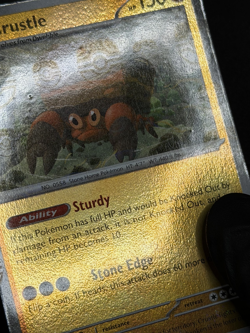 2025 TCG Pokemon Crustle 052/086 Master Ball Paterrn Reverse Holo Black Bolt - Image 2