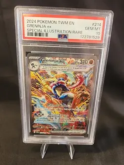 2024 POKEMON TWM EN-TWILIGHT MASQUERADE #214 GRENINJA EX PSA 10 - Image 1
