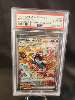 2024 POKEMON TWM EN-TWILIGHT MASQUERADE #214 GRENINJA EX PSA 10 - Image 2