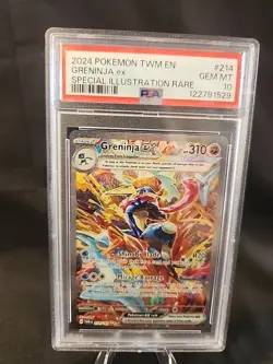 2024 POKEMON TWM EN-TWILIGHT MASQUERADE #214 GRENINJA EX PSA 10 - Image 3