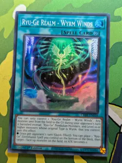 Ryu-Ge Realm - Wyrm Winds CRBR-EN039 Super Rare 1st Edition YuGiOh TCG Card - Image 1