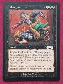 Magic The Gathering EXODUS SLAUGHTER black card MTG - Image 1