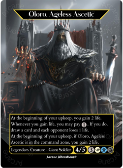 Oloro, Ageless Ascetic - Full Art Altered Art Custom Cards - Image 1