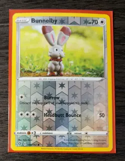 reverse holo Bunnelby 146/192 Pokemon card Rebel Clash common NM - Image 1