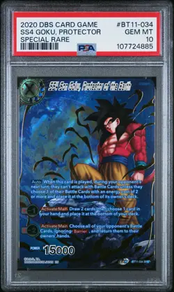 SS4 Son Goku Protector of the Earth - SPR FOIL Dragon Ball Super Card - PSA 10 - Image 1