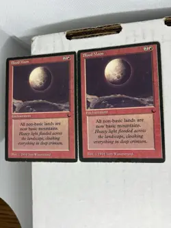 Magic the Gathering Blood Moon X 2 - Dark Card 1994 Edition - MP - Image 1
