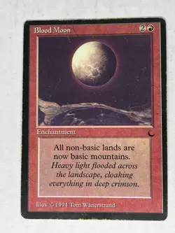 Magic the Gathering Blood Moon X 2 - Dark Card 1994 Edition - MP - Image 2