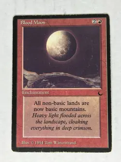 Magic the Gathering Blood Moon X 2 - Dark Card 1994 Edition - MP - Image 4