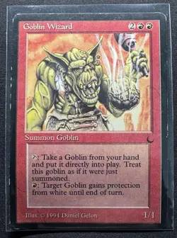 Rare Goblin Wizard The Dark Magic: The Gathering LP Excellent Condition MTG - Image 1