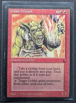 Rare Goblin Wizard The Dark Magic: The Gathering LP Excellent Condition MTG - Image 1