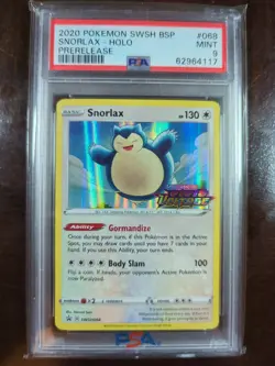 2020 Pokemon Vivid Voltage Prerelease Snorlax Holo #068 SWSH068 PSA 9 - Image 1
