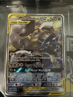Pokemon TCG Lucario & Melmetal Tag Team GX SM192 Holo Promo Card Sun & Moon - Image 1