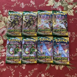 Pokemon Evolving Skies ETB Boosters X8 - Image 1