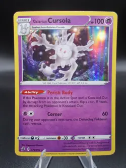 Galarian Cursola 079/192 Swsh02: Rebel Clash Pokemon TCG Holo Lightly Played - Image 1