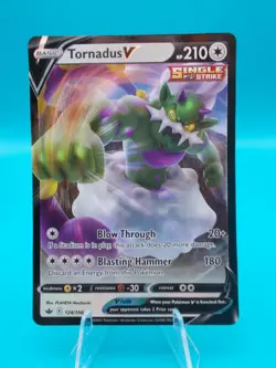Tornadus V 124/198 Swsh06: Sword & Shield Chilling Reign Pokemon TCG Holo NM/M - Image 1