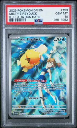 Pokemon Misty's Psyduck 193/182 IR Destined Rivals DRI-EN Gem Mint PSA 10 - Image 1