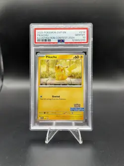 2025 POKEMON SVP EN-SV BLACK STAR PROMO ILLUSTRATION CONTEST 2024 PIKACHU PSA 10 - Image 1