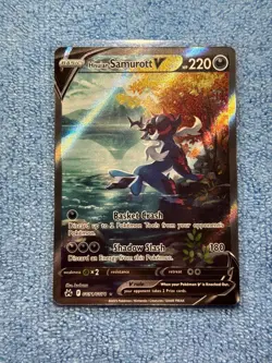 English Pokemon Hisuian Samurott V GG51/GG70 Crown Zenith: Galarian Gallery Holo - Image 1