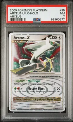 2009 POKEMON PLATINUM ARCEUS 95/99 ARCEUS LV.X-HOLO PSA 7 - Image 2