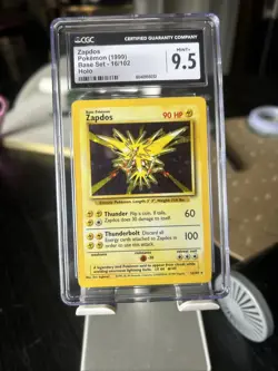 Pokemon Zapdos 16/102 Holo Unlimited Base Set - CGC Mint + 9.5 - Image 1