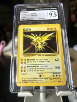 Pokemon Zapdos 16/102 Holo Unlimited Base Set - CGC Mint + 9.5 - Image 3