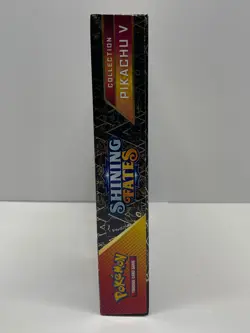 BRAND NEW IN BOX RARE POKEMON TCG SHINING FATES PIKACHU V COLLECTION - Image 4
