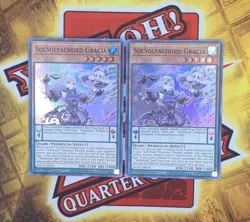 Yugioh! 2x SolSolfachord Gracia - ANGU-EN018 - Super Rare 1st Edition NM - Image 1