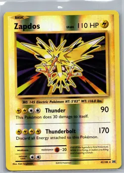 Zapdos 42/108 Reverse Holo XY - Evolutions - Pokemon Card - NM - Image 1