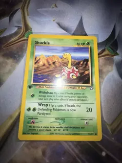 Pokemon Cards: Neo Genesis 1st Edition Common: Shuckle 72/111 - Image 1