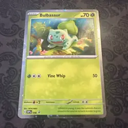 Bulbasaur 046 English 151 Cosmos Holo Black Star Promo Pokemon Card - Image 1