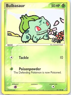 Bulbasaur 45/100 Non Holo Crystal Guardians - Pokemon Card - NM - Image 1