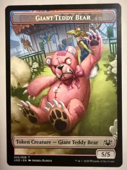 {Giant Teddy Bear Token} // {Goblin Token} Unsanctioned MTG Magic - Image 1