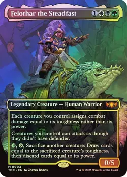 Foil Felothar the Steadfast (Borderless) [Tarkir: Dragonstorm] MTG - Image 1