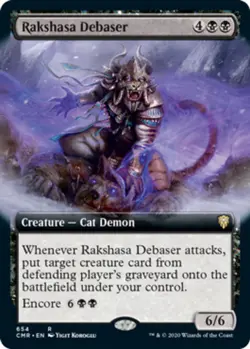 MTG Rakshasa Debaser - Foil - Extended Art, Commander Legends, Lightly Played, E - Image 1