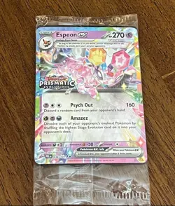 Espeon ex 34/131 STAMPED Pokemon Prismatic Evolutions Surprise Box Sealed Promo - Image 1
