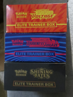 3 POKEMON ETB's-SWORD & SHIELD-SHINING FATES-VIVID VOLTAGE-ALL FACTORY SEALED - Image 3