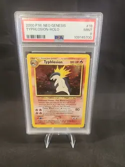 2000 Typhlosion 18/111 Neo Genesis Holo Pokemon PSA 9 *READ* - Image 1