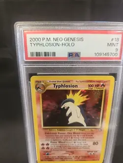 2000 Typhlosion 18/111 Neo Genesis Holo Pokemon PSA 9 *READ* - Image 2