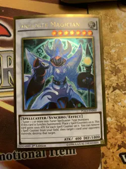 Arcanite Magician PGL3-EN060 EURO Gold Rare 1st Edition NM Edison Yugioh - Image 1