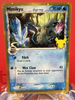Mimikyu Delta Species SWSH136 Black Star Promo Pokemon Card Holo NM+ - Image 1