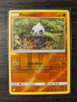 4x Pancham 81/181 (1 reverse holo) Pokemon card SM Team Up common NM - Image 1