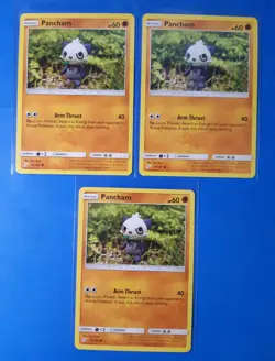 4x Pancham 81/181 (1 reverse holo) Pokemon card SM Team Up common NM - Image 2