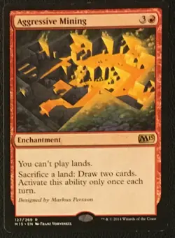 x1 Aggressive Mining Magic 2015 Magic The Gathering MTG Near Mint - Image 1