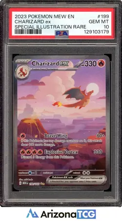 2023 Pokemon EN-Mew 151 Charizard EX 199/165 SIR GEM MINT PSA 10 - Image 1