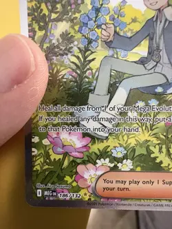 Pokemon Mega Evolution- Wally's Compassion Special Illustration SIR - #186/132 - Image 4