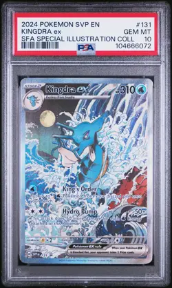 2024 POKEMON SVP EN-SV BLACK STAR PROMO #131 KINGDRA EX PSA 10 - Image 1