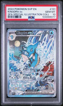 2024 POKEMON SVP EN-SV BLACK STAR PROMO #131 KINGDRA EX PSA 10 - Image 1