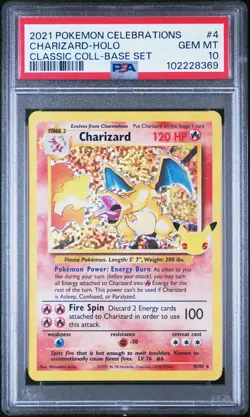 2021 POKEMON CELEBRATIONS CLASSIC COLLECTION #4 CHARIZARD-HOLO PSA 10 - Image 1
